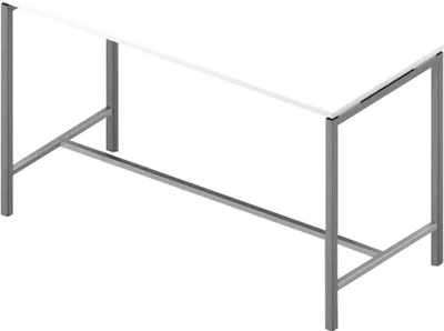 Produktbild von Quadrifoglio Stehtisch Creo weiß rechteckig, 4-Fuß-Gestell alu, 180,0 x 80,0 x 107,0 cm