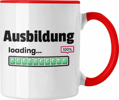 Produktbild von Trendation - Ausbildung Bestanden 100% Loading Geschenkidee Abgeschlossene Prüfung Ausbildungsprüfung Bestanden (Rot)