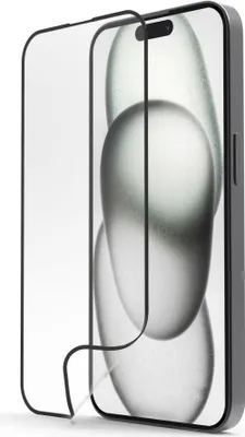 Immagine prodotto di Hama vetro protettivo per telefoni cellulari "Super Hybrid" per Apple iPhone 15, aiuto al montaggio