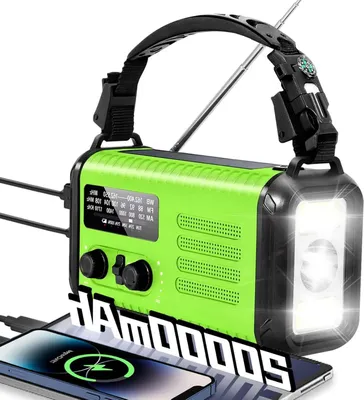 Image de Noodradio - Radio d'urgence - Situations d'urgence - Autonomie de batterie maximale - 20000 mAh - Vert