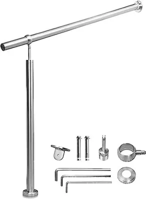 Produktbild von Famanu Treppengeländer 180 cm - Verstellbare Montagewinkel und Montagematerial inklusive