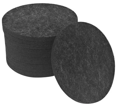 Produktbild von Runde Filz Untersetzer 10 Stück, Hitzebeständig Bis 120 °C, 10 cm Durchmesser, Für Holztische Und Küchen