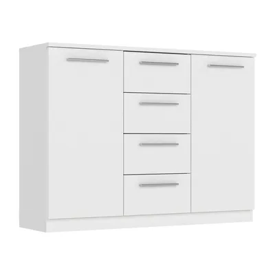 Image de Commode 2 portes + 4 tiroirs SURREY blanc