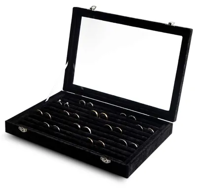 Produktbild von Schmuckablage mit Deckel – 10 Fächer für Schmuck