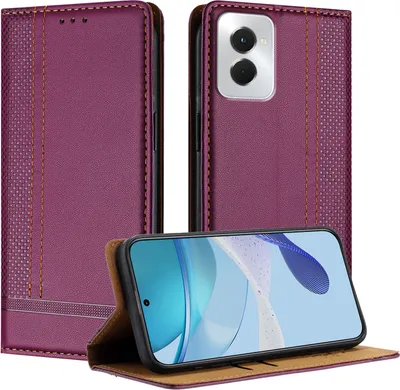 Obrázek produktu pro Pouzdro pro Motorola Moto G Power 5G 2024 kožené flipové pouzdro s funkcí stojánku Fialová