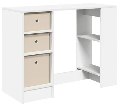 Obrázek produktu pro vidaXL Psací stůl se zásuvkami, bílý, 100 x 40 x 75 cm, dřevotřísková deska