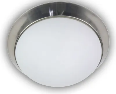 Zdjęcie produktu dla Lampa sufitowa Lampa sufitowa Salon Lampa kuchenna Szkło opalowe Pierścień dekoracyjny Nikiel Ø50cm