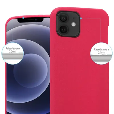 Produktbild von Cadorabo Schutzhülle für Apple iPhone 12 MINI Hülle in Rot Handyhülle TPU Etui Cover Case