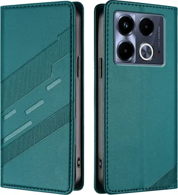 Immagine prodotto di Custodia per Infinix Note 40 5G, custodia a portafoglio in Finto cuoio con slot per carte e funzione stand Grün