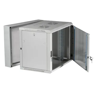 Zdjęcie produktu dla Extralink Szafa serwerowa 19" 12U AZH – wisząca szafa rack 600×600 mm, szara