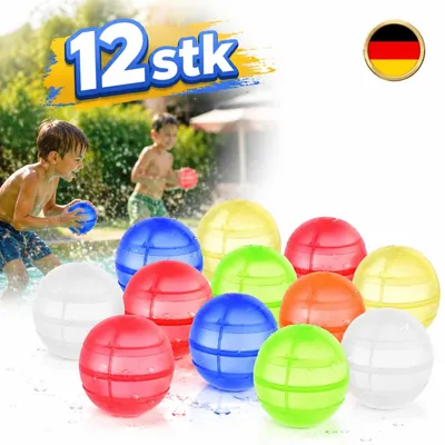 Produktbild von 12 Stück Wasserbomben Selbstschließend Wiederverwendbar Silikon-Wasserballons