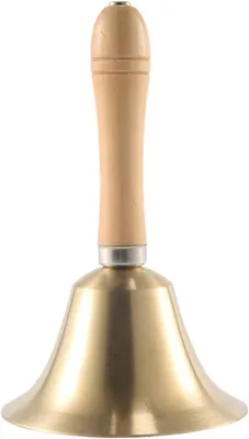 Produktbild von Handglocke 15 x 8 cm + Holzgriff – für Hotels, Restaurants, Schulen, Krankenhäuser