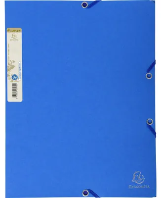 Produktbild von Exacompta 25x Sammelmappe +Gummizug 3 Klappen A4 RC Kart. Hellblau 56982E