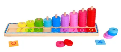 Produktbild von stapelspiel Regenbogen 43 x 12 cm Holz 56-teilig