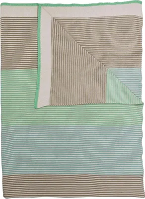 Produktbild von Pip Studio Blockstripe Tagesdecke Farbe Light Green Größe 130x170 cm
