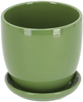 Obrázok produktu pre Keramický kvetináč s odtokovou miskou, priemer 20 cm