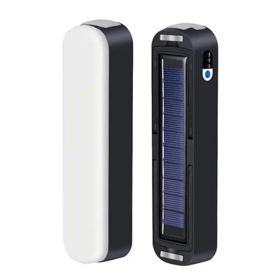 Produktbild von Tragbare Solar- und USB-LED-Arbeitsleuchte mit Magnet, Aufhängeöse, robust, für Outdoor, Camping, Notfälle, Zuhause, Auto und Werkstatt