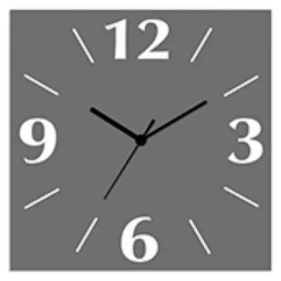 Produktbild von ARTland Wanduhr auf Alu Quarzuhr - schwarzer Zeiger Trendfarbe Grau Größe: 30x30 cm