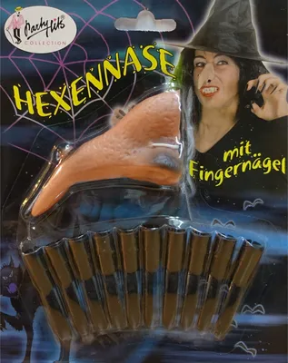 Produktbild von Hexe Nase und Fingernägel # Halloween Karneval Kostüm Zubehör