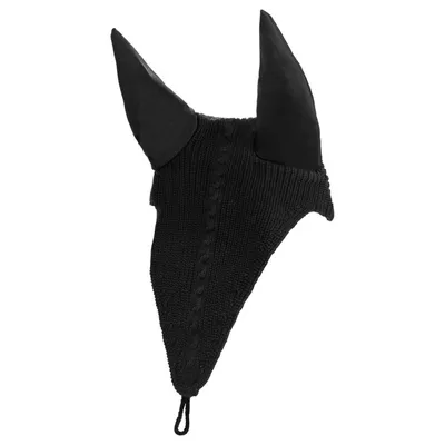 Produktbild von Equestro Fliegenmütze Mesh mit Kordelzug Fliegenhaube Schwarz Full