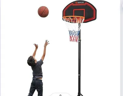 Produktbild von Famanu Basketballset - Spielset für Kinder und Erwachsene - Verstellbare Höhe - Wetterfest