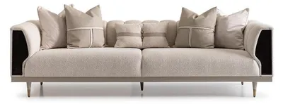 Produktbild von Luxus Dreisitzer Sofa 3 Sitzer Beige Polstersofa Stoffsofa Modern Sofa