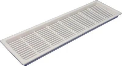 Produktbild von Lüftungsgitter Abluftgitter Möbelbeschlag 222 x 57 mm Kunststoff weiß