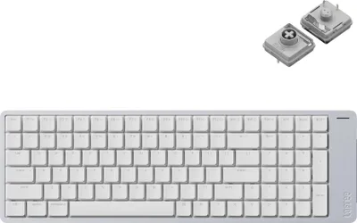 Immagine prodotto di Tastiera meccanica senza fili Lofree Flow 2 100 con layout USA a basso profilo, argento, interruttori a vuoto