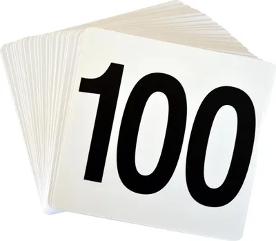 Produktbild von 100x White Table Numbers - Hochzeitsplatzkartenzeichen Display -Set, Acrylfeier -Herzstückdekoration - nach Argon -Tabellengeschirr
