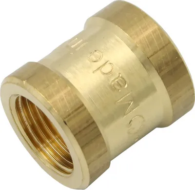 Produktbild von Messing Fitting Muffe 3/8 Zoll DN10 Rohrmuffe Gewindefitting