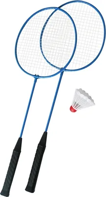 Produktbild von Badminton-Set 62 cm mit 2 leichten Aluminiumschlägern und 1 Federball für Freizeit