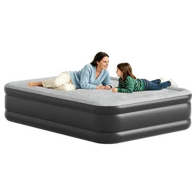 Produktbild von QEENTOE Selbstaufblasendes Luftbett mit integrierter elektrischer Pumpe, Aufblasbare Matratze Gästebett für Camping & Heimgebrauch, inkl. Tragetasche, bis 300 KG belastbar, 203 x 152 x 46 cm