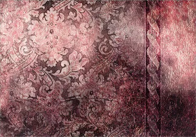 Produktbild von Wallario selbstklebendes Poster - Schnörkelmuster in rot, Größe: 70 x 100 cm