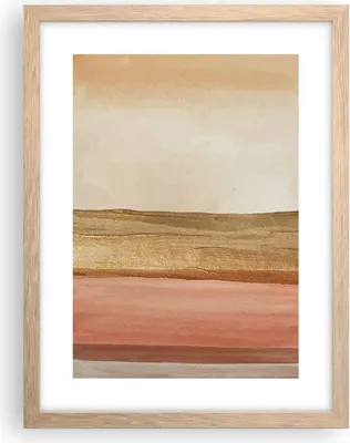 Produktbild von Gerahmtes Poster - Rahmen in heller Eiche - Gold Abstraktion Linien - 30x40 cm - Wand Bild - Wanddeko - Wandbilder - Kunstposter - Wandposter - Bilderrahmen - Bilder - Kunstdruck - P2NPA30x40-4739
