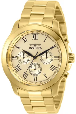 Immagine prodotto di Invicta Specialty 21658 Orologio da Uomo - Movimento al Quarzo - Acciaio Inossidabile con Quadrante in Oro - 44 mm