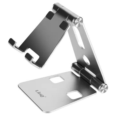 Immagine prodotto di Mini supporto da tavolo pieghevole LinQ per smartphone, argento