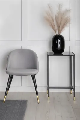 Produktbild von Venture Home Stuhl Velvet Grau 2er-Pack