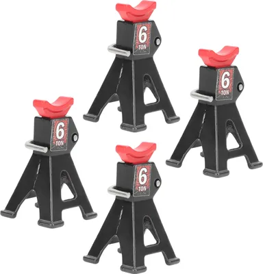Obrázok produktu pre 4ks mini jack stojan nastaviteľný hliníkový zliatinový jack stojan 1/24 pre RC autá SCX24 (čierny )