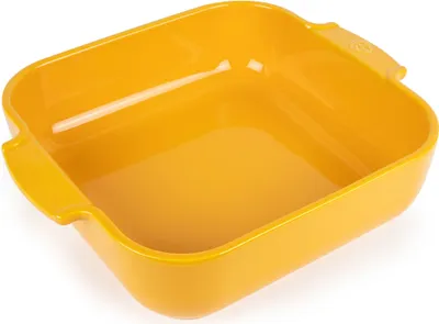 Produktbild von PEUGEOT Keramik Auflaufform APOLLIA 28cm Groß Quadratisch Safrangelb Backofen