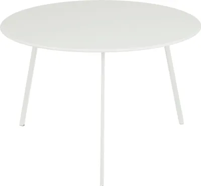 Produktbild von Mica Decorations Seatle Gartenbeistelltisch – H38 x Ø58 cm – Metall – Weiß