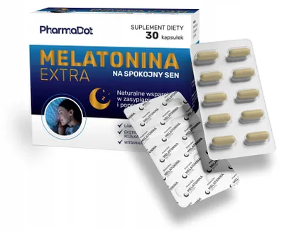 Obrázok produktu pre PharmaDot Melatonín Extra, 30 kapsúl