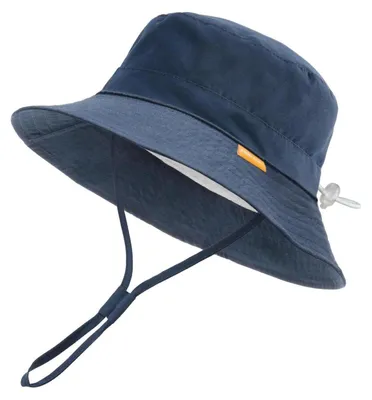 Produktbild von Sonnenhut Kinder UV-Schutz Fischerhut Jungen Mädchen Verstellbar Faltbar 6-24 Monate Marineblau