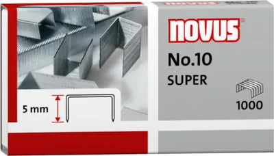 Produktbild von NOVUS Heftklammer No.10 040-0003 verzinkt 1.000 St./Pack.