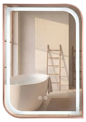 Image de Miroir Rea Zone 80X60 Led Or Rose Brossé