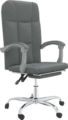 Produktbild von vidaXL Bürostuhl mit Liegefunktion Dunkelgrau Stoff