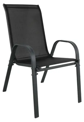 Produktbild von Linder Exclusiv Stapelsessel aus Stahl MC330880 Schwarz, 4er Set