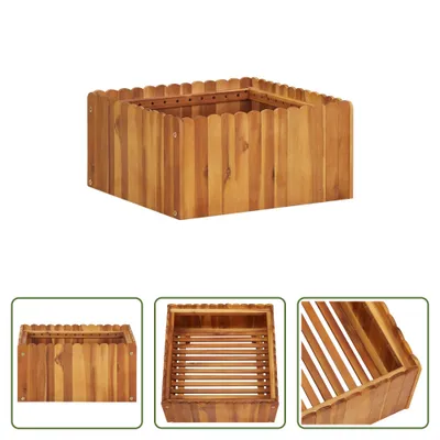 Obrázok produktu pre The Living Store záhradný vyvýšený záhon 50 x 50 x 25 cm z masívneho dreva akácie