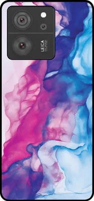 Produktbild von Smartphonica Telefon Fall geeignet für Xiaomi 13T / 13T Pro mit rosa blauen Marmor Print - TPU Backcover Fall Rose Blue Marble Design