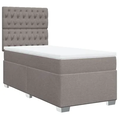 Produktbild von vidaXL Boxspringbett mit Matratze Taupe 90x190 cm Stoff