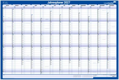 Produktbild von Legamaster persönliche Jahresplaner aufgerollt 60x90cm DE 2026, 900 mm, 600 mm, 125 g, 85 mm, 650 mm, 85 mm